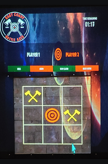 East Coast Battle Axes Tic Tac Toe Game